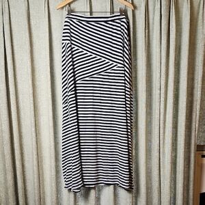 Striped Black and White Maxi Skirt